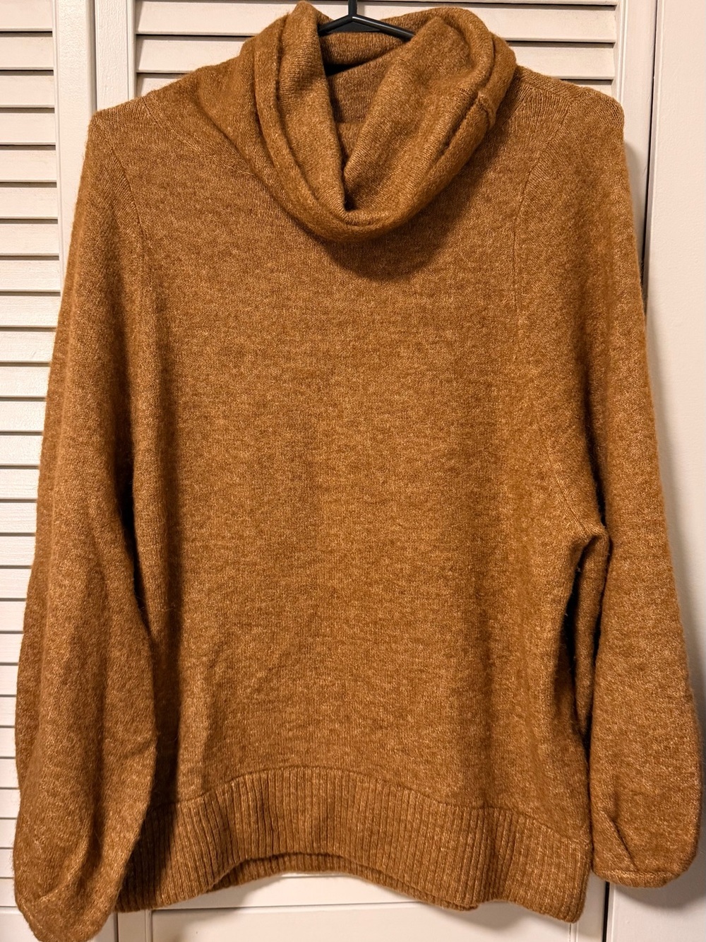 Babaton Camel Brown Cowl Neck Sweater